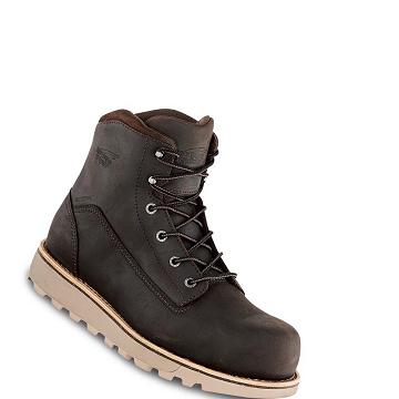 Red Wing Traction Tred Lite 6-inch Safety Toe Men's Waterproof Boots Coffee | ZA 57ILH